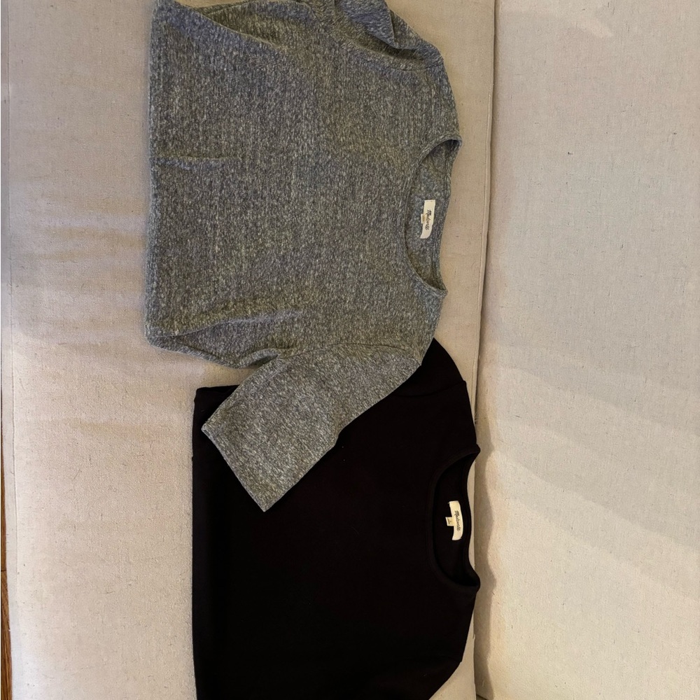 Pair of Madewell short sleeve body suits